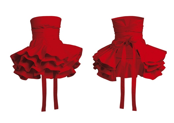 fartuszek cookie - Lukrecja czerwona