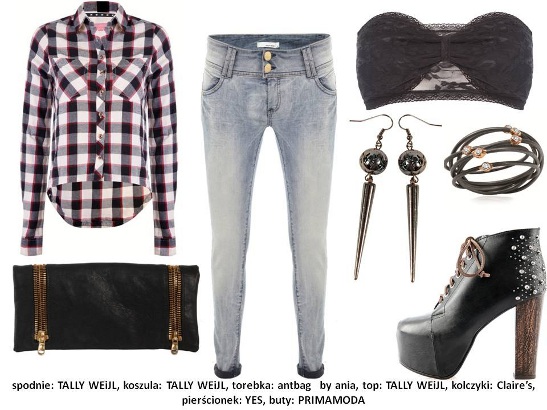 koszula w kratę - stylizacja