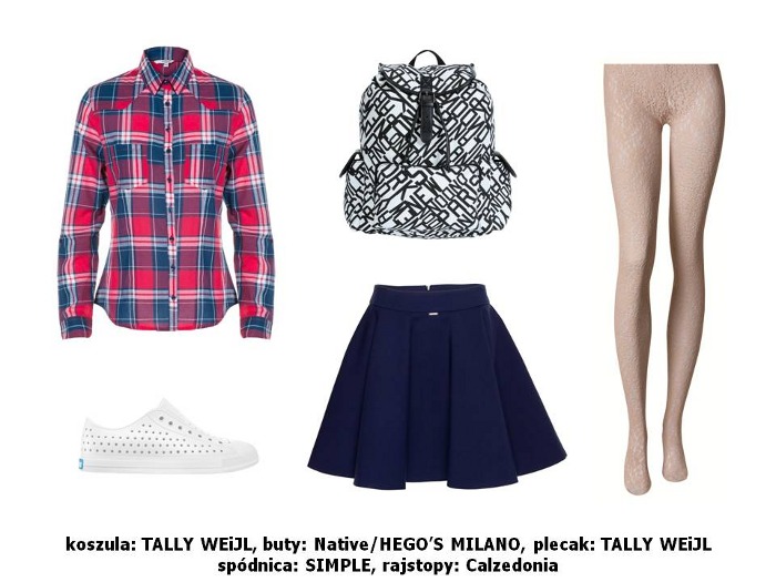 Stylizacje: koszula w kratę