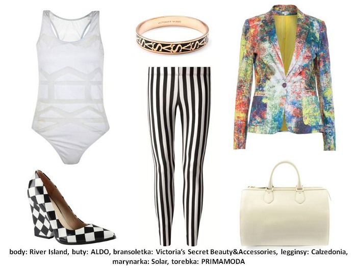 stylizacje legginsy w paski