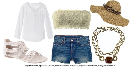 Szorty dżinsowe - Stylizacje lato 2012