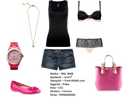 Szorty dżinsowe - Stylizacje lato 2012