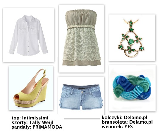 Szorty dżinsowe - Stylizacje lato 2012