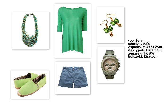 stylizacje kolor zielony na lato