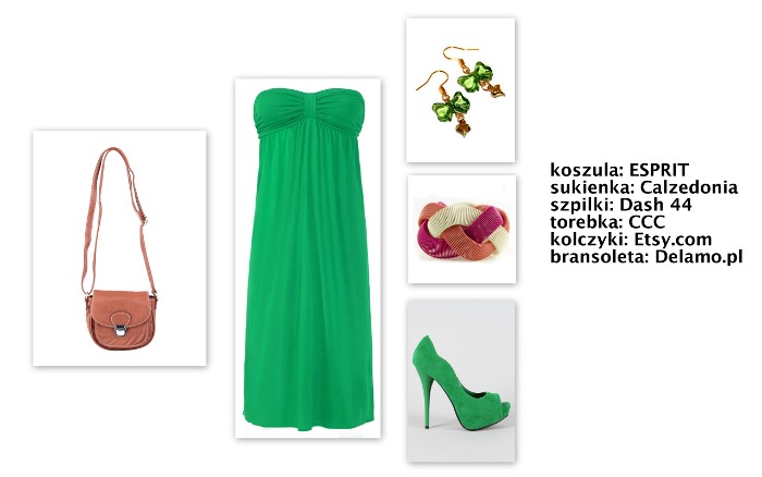 stylizacje kolor zielony na lato