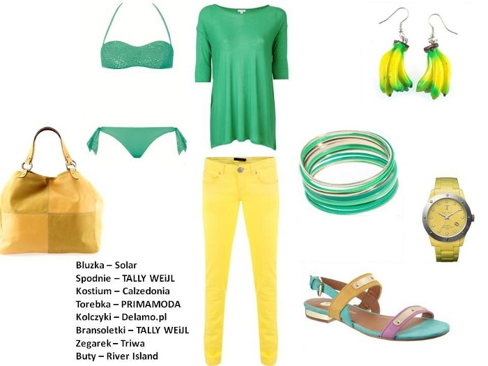 stylizacje kolor zielony na lato