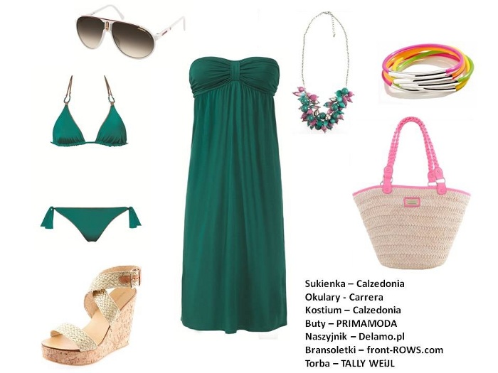 stylizacje kolor zielony na lato