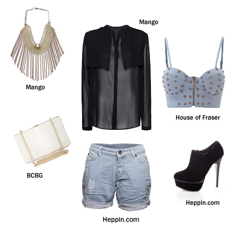 Szorty dżinsowe - Stylizacje na lato 2012 - HEPPIN